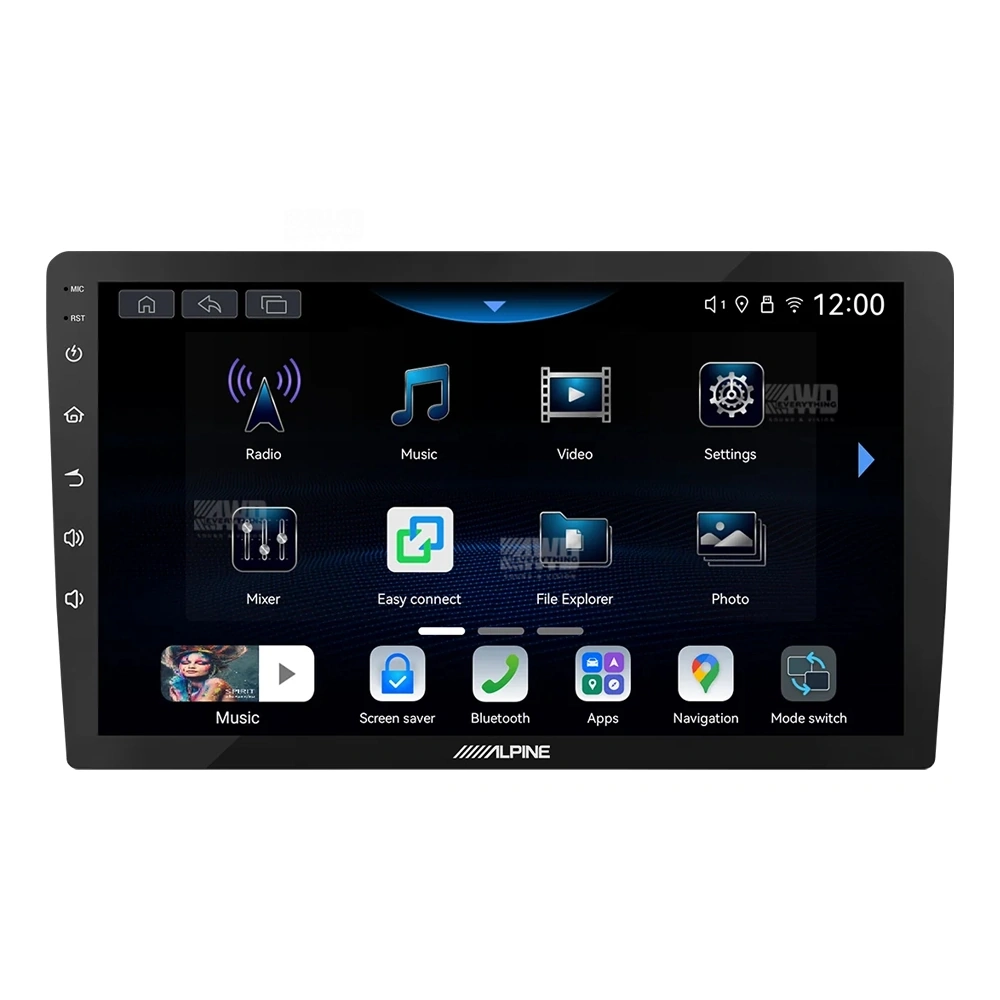 Alpine INE-AW409S + Aerpro AKMB12 Bundle 9 Inch Trapezoid Head Unit with install kit to suit mitsubishi / peugeot 2007-2012