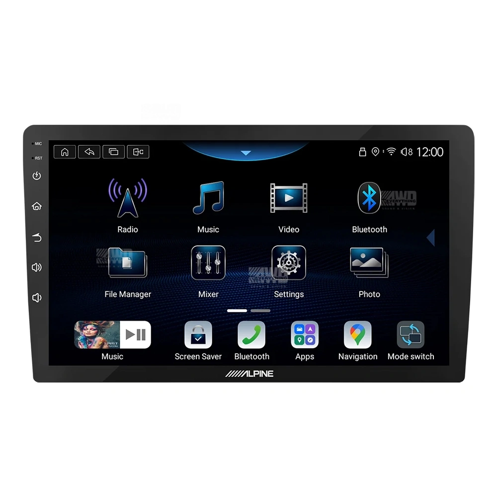 Alpine INE-AX809-10 + Aerpro AKTO47 Bundle 10-Inch Trapezoid Head Unit with install kit to suit toyota prado gxl 2013-2017