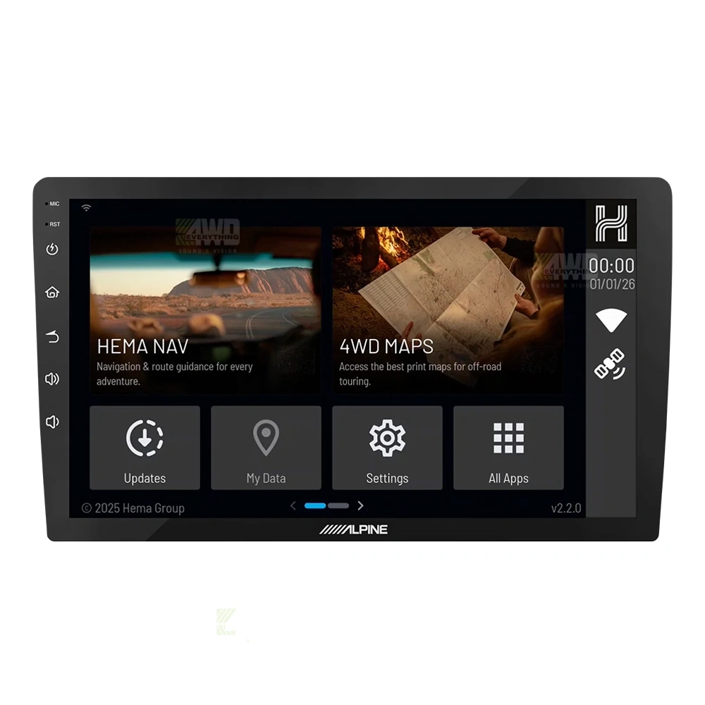 Alpine INE-AX809-H + Aerpro AKMB15 Bundle 9 Inch Trapezoid Head Unit with install kit to suit 9/10 inch to suit mitsubishi asx rockford 2010-2013