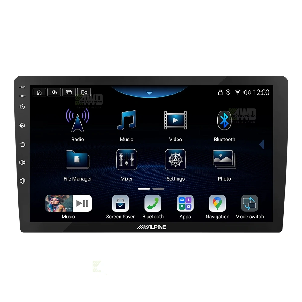 Alpine INE-AX809 + Aerpro AKMB12 Bundle 9 Inch Trapezoid Head Unit with install kit to suit mitsubishi / peugeot 2007-2012