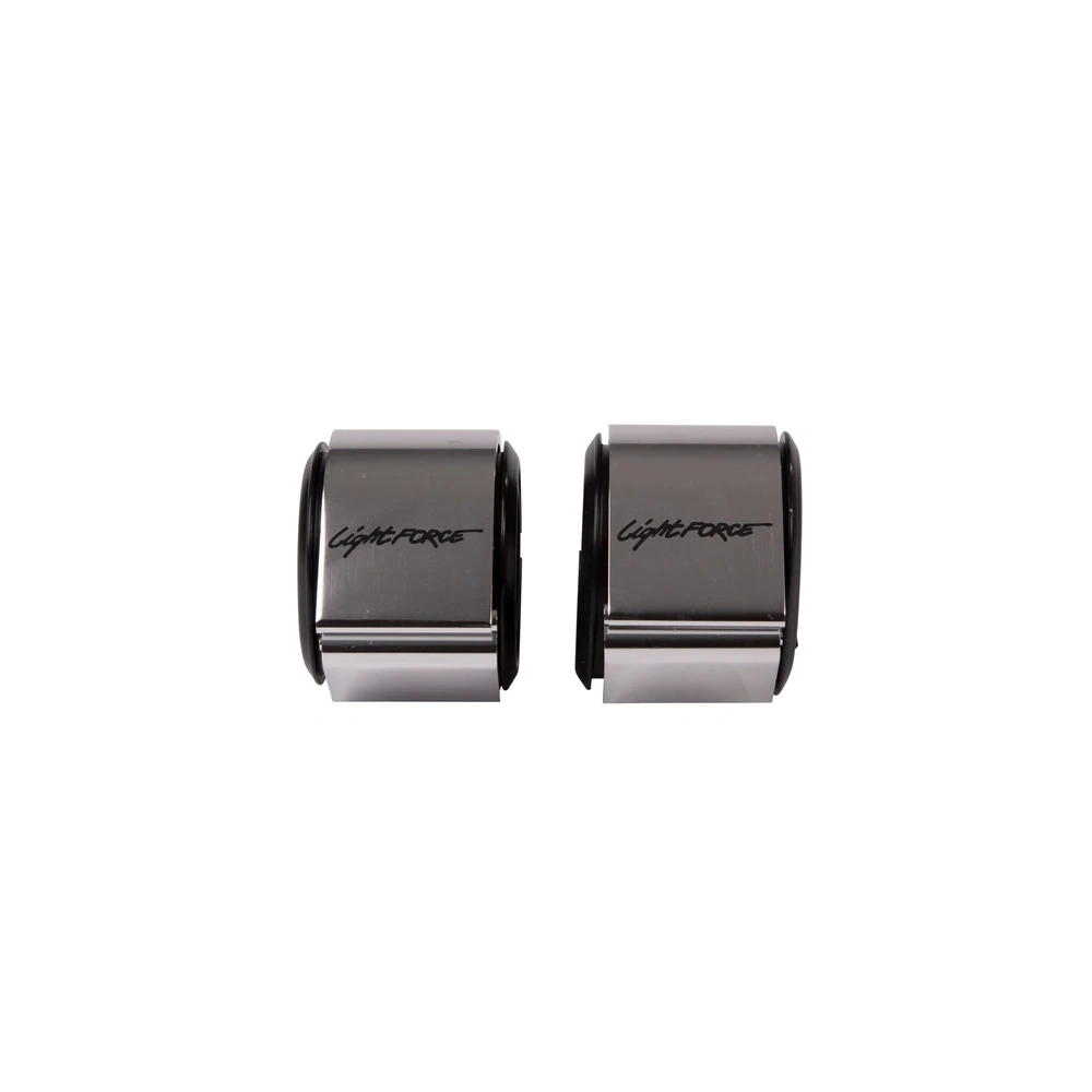 LightForce LFBC65CP Pair of Bar Clamps (Polished) to suit 56mm and 65mm Diameter Bars
