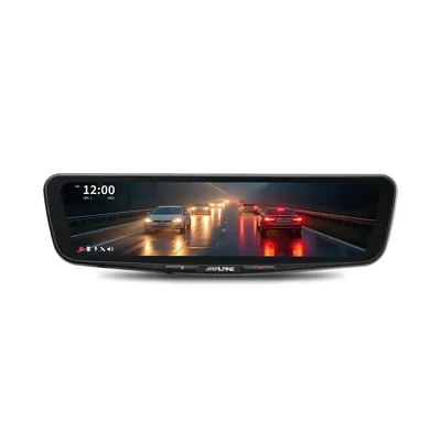 Alpine DVR-DM1000KO-OC 10-Inch Digital E-Mirror with Front (Internal) and Rear (External) DVR Cameras