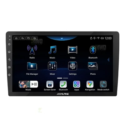 Alpine INE-AX809 + Aerpro AKMB12 Bundle 9 Inch Trapezoid Head Unit with install kit to suit mitsubishi / peugeot 2007-2012