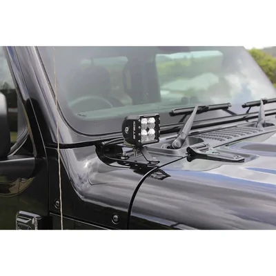 GMF4x4 LB-074 (074-LB) Jeep Gladiator Bonnet LED Brackets