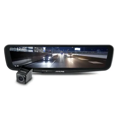 Alpine DME-R1200 12-Inch Digital E-Mirror Fits Ford Ranger 2022+ (RA) with AEMB158 Mounting Bracket & HD Rear Camera