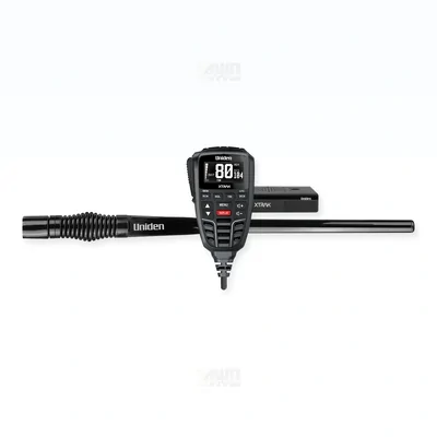 Ford Everest Uniden XTRAK 80 5W UHF CB Radio & Antenna with Bonnet Bracket Essential Install Bundle 2022-Onwards
