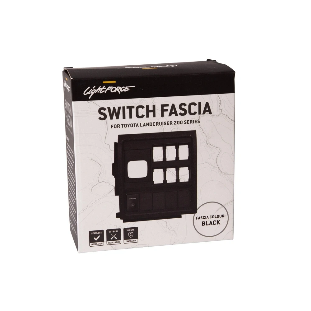 LightForce CBFASCIA3 Replacement Switch Fascia to suit Toyota Landcruiser 200 Series - Black