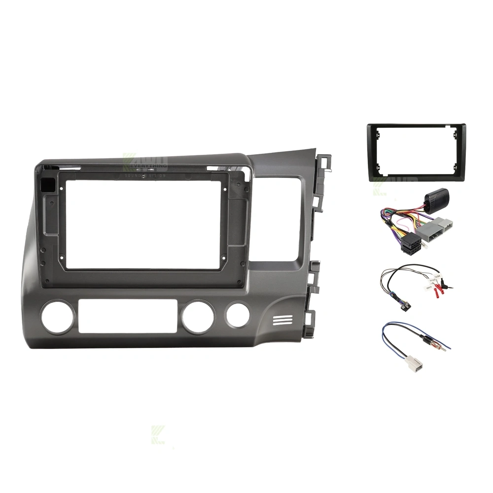 Pioneer DMH-AP6850BT + Aerpro AKTHO9 Bundle 9 Inch Trapezoid Head Unit with install kit to suit honda civic 2006-2011 with swc