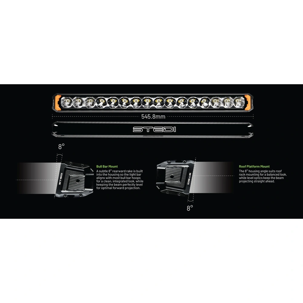 STEDI ST-02-SRT-116 Sport Plus Single Row 21.5 inch 16 LED Light Bar