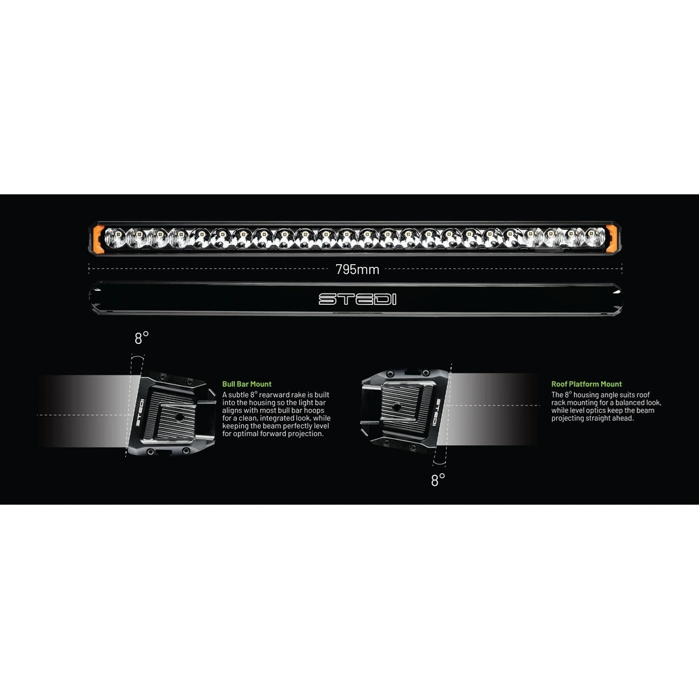 STEDI ST-02-SRT-124 Sport Plus Single Row 31.5 inch 24 LED Light Bar