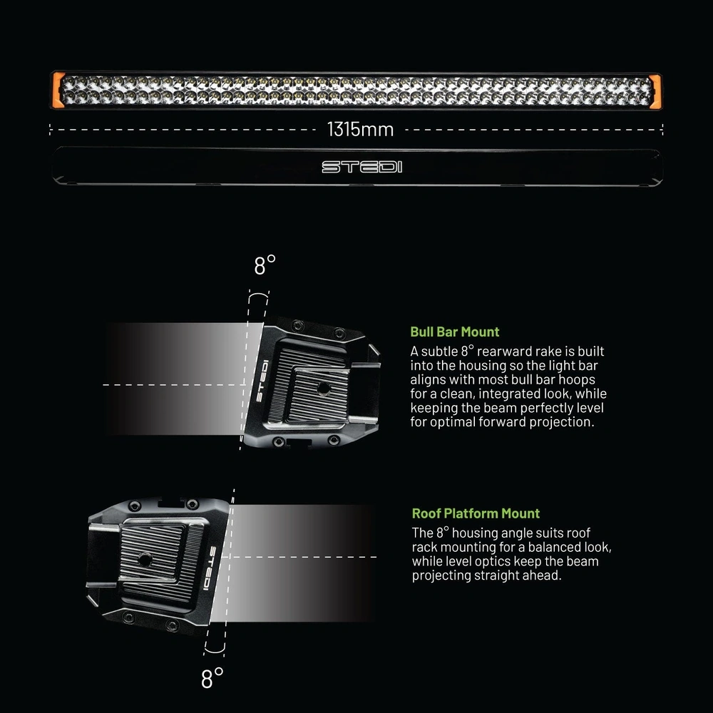 STEDI ST-02-SRT-2100 Sport Plus Double Row 52 inch 100 LED Light Bar