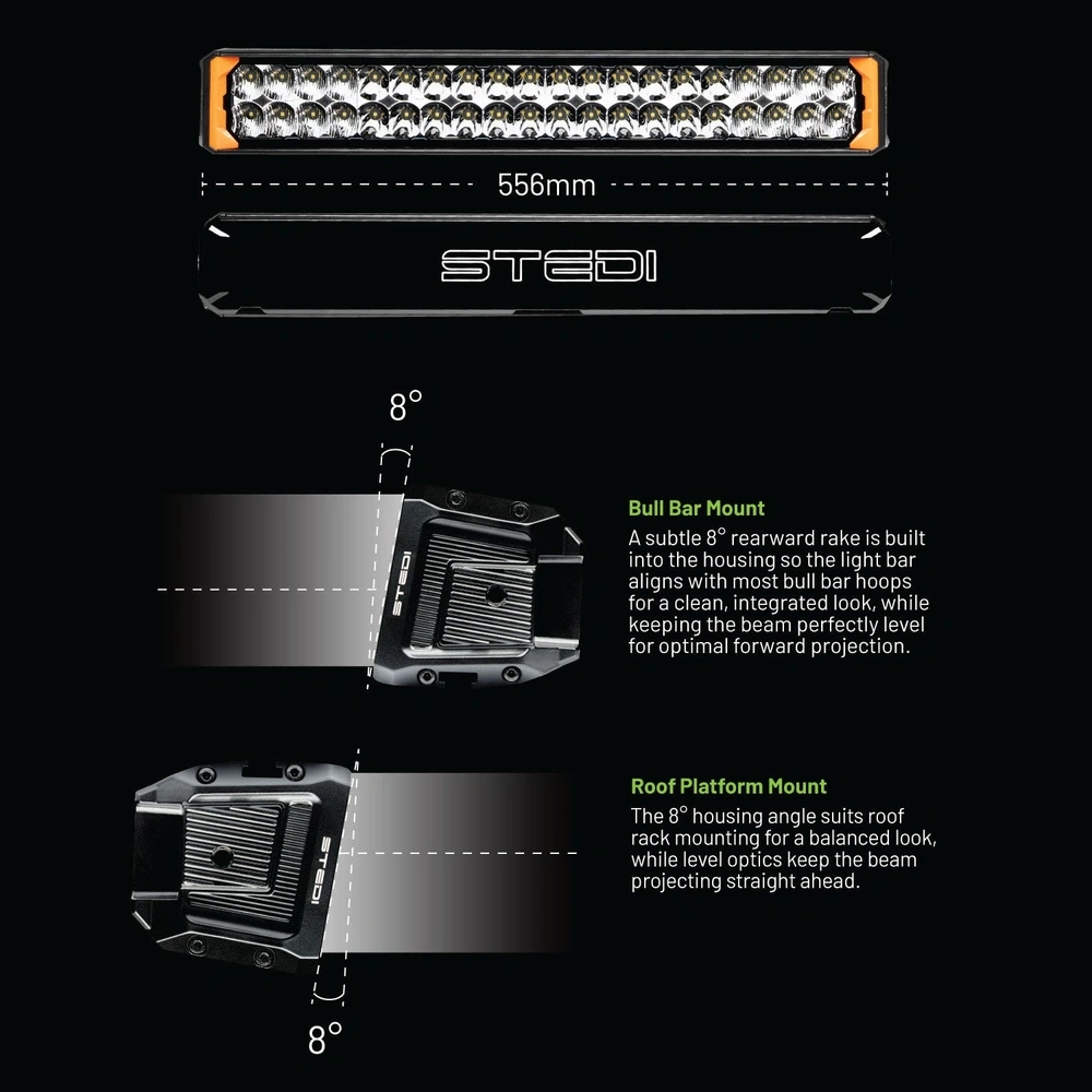 STEDI ST-02-SRT-240 Sport Plus Double Row 22 inch 40 LED Light Bar