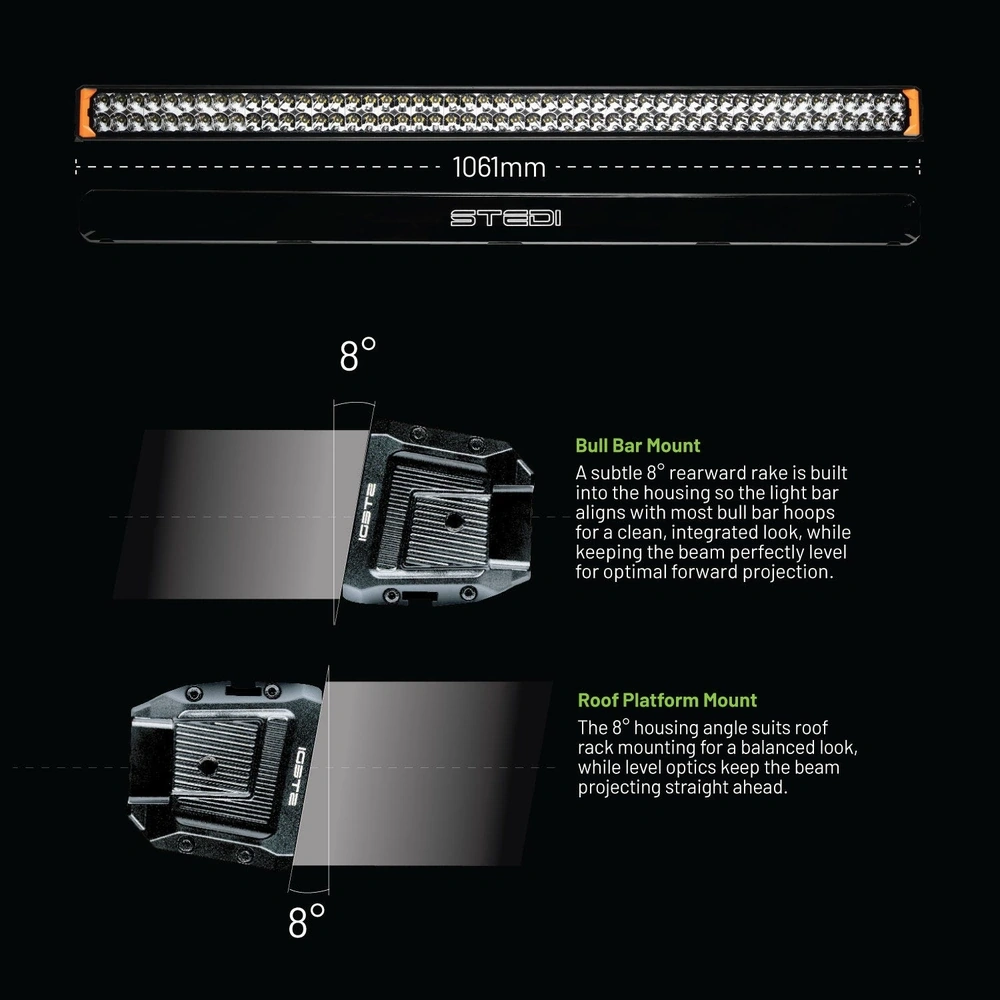 STEDI ST-02-SRT-280 Sport Plus Double Row 42 inch 80 LED Light Bar