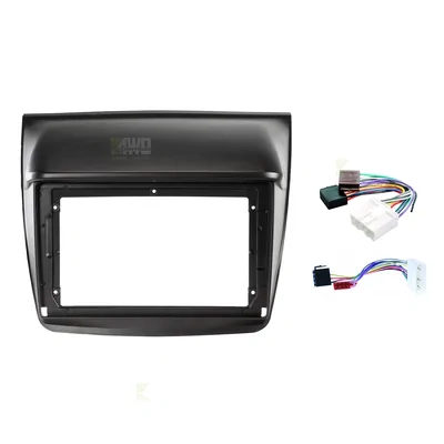 Pioneer DMH-AP6850BT + Aerpro AKMB23 Bundle 9 Inch Trapezoid Head Unit with install kit to suit mitsubishi triton 2007-2014