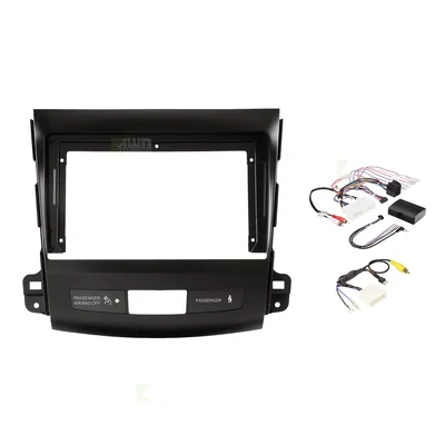 Mongoose Q9WCA + Aerpro AKMB12 Bundle 9 Inch Trapezoid Head Unit with install kit to suit mitsubishi / peugeot 2007-2012