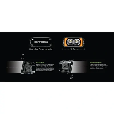 STEDI ST-02-SRT-102 Sport Plus Single Row 4.3 inch 2 LED Light Bar
