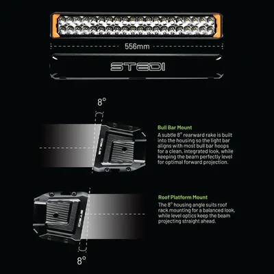 STEDI ST-02-SRT-240 Sport Plus Double Row 22 inch 40 LED Light Bar