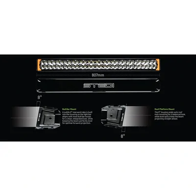 STEDI ST-02-SRT-260 Sport Plus Double Row 32 inch 60 LED Light Bar