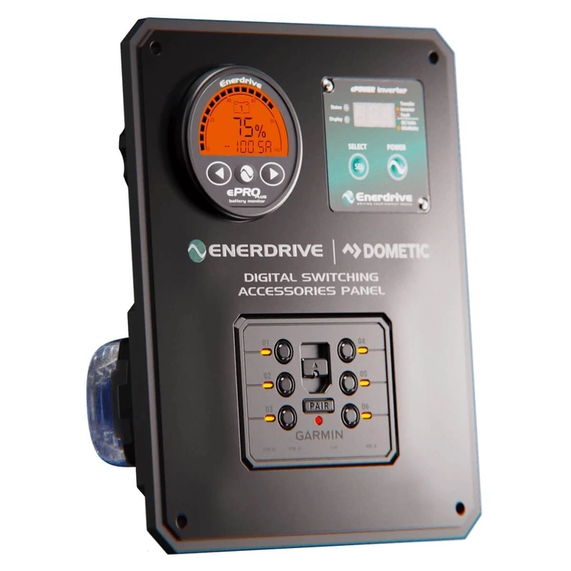 Enerdrive Garmin Digital Switching Panel W175 x H215mm (ePro Monitor & Inverter Remote Cutouts) DSAP-V1E