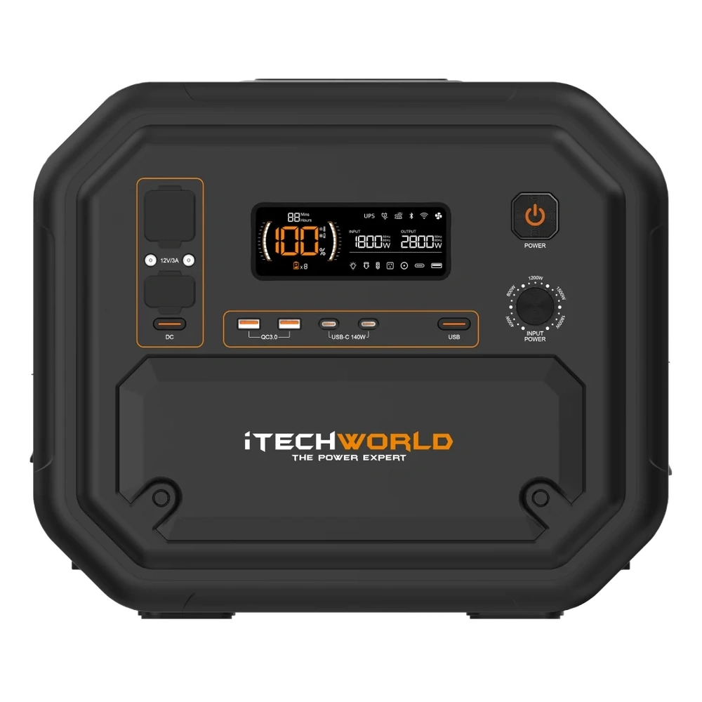 iTechworld PS2800 PRO Portable Lithium Power Station With Bluetooth 2800W 180AH
