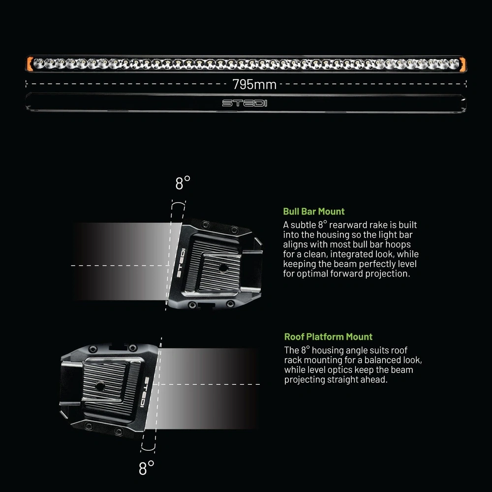 STEDI ST-02-SRT-124 Sport Plus Single Row 31.5 inch 24 LED Light Bar