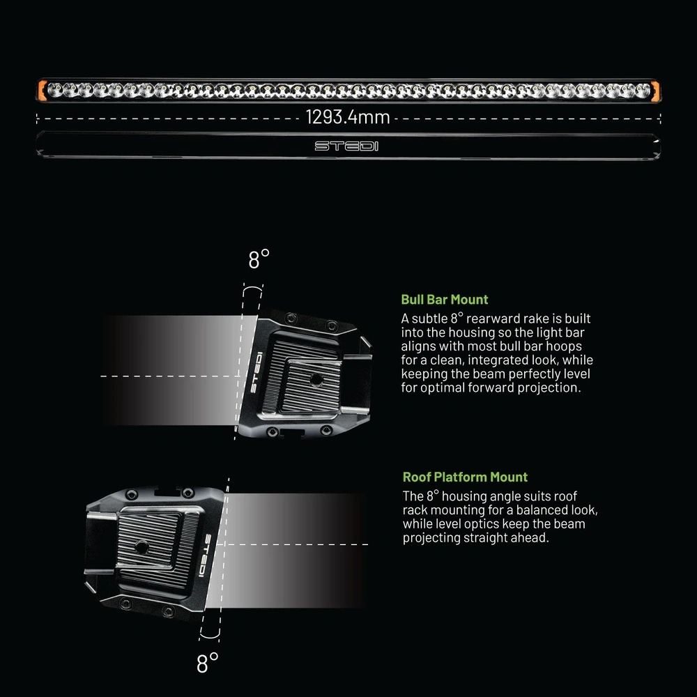 STEDI ST-02-SRT-140 Sport Plus Single Row 51.5 inch 40 LED Light Bar