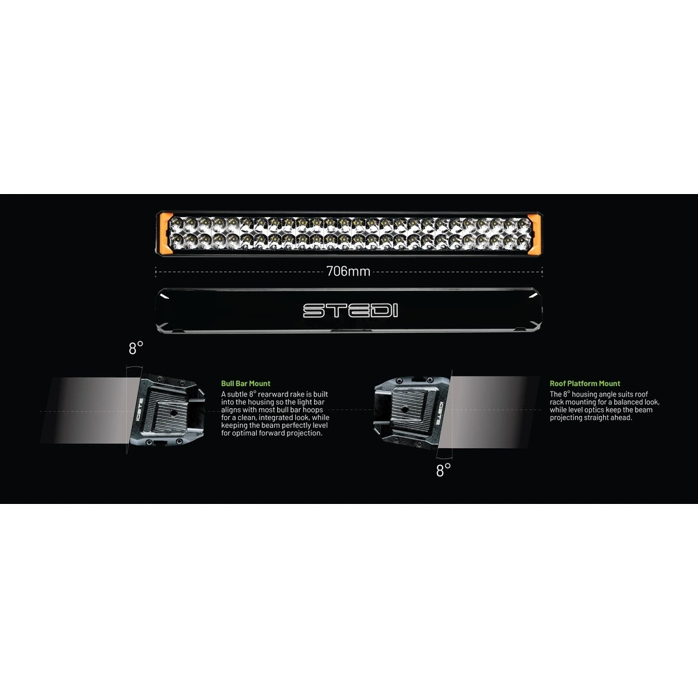 STEDI ST-02-SRT-252 Sport Plus Double Row 28 inch 52 LED Light Bar