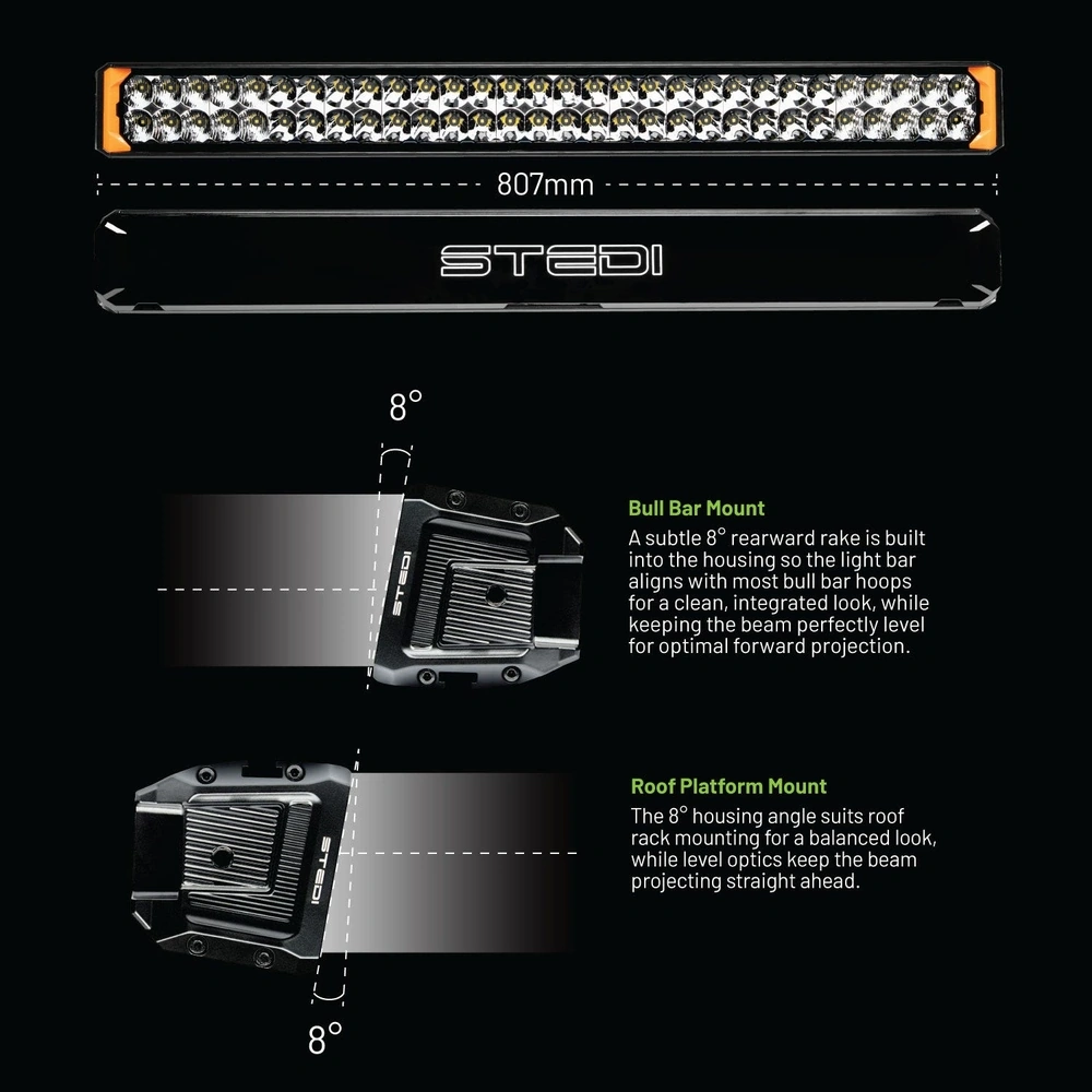 STEDI ST-02-SRT-260 Sport Plus Double Row 32 inch 60 LED Light Bar