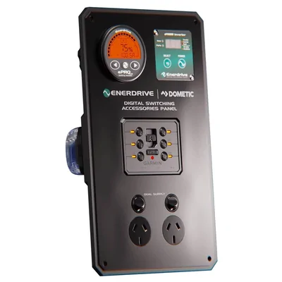 Enerdrive Garmin Digital Switching Panel W175 x H290mm with GPO (ePro & Inverter Remote Cutouts) DSAP-V3E