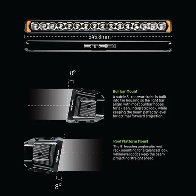 STEDI ST-02-SRT-116 Sport Plus Single Row 21.5 inch 16 LED Light Bar