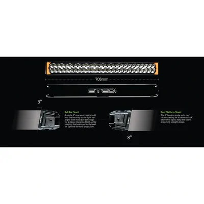 STEDI ST-02-SRT-252 Sport Plus Double Row 28 inch 52 LED Light Bar
