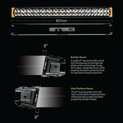 STEDI ST-02-SRT-260 Sport Plus Double Row 32 inch 60 LED Light Bar