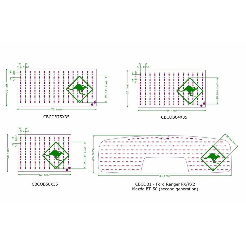 LightForce CBCOB64X35 Universal LED Interior Lighting Panel - 64x35mm