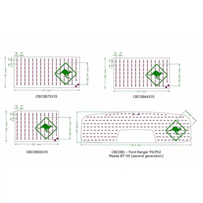 LightForce CBCOB64X35 Universal LED Interior Lighting Panel - 64x35mm