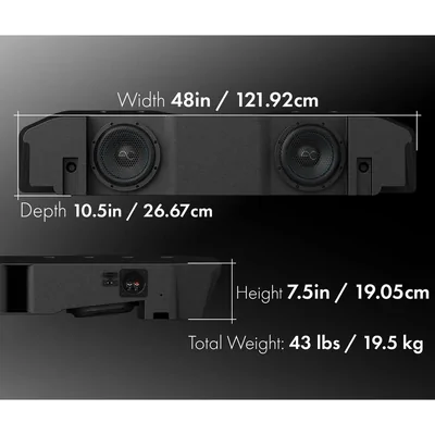 Stinger Dual 8-Inch Under Seat Vented Jeep Gladiator Subwoofer Enclosure