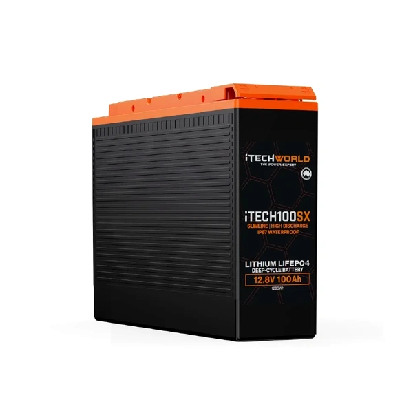 iTECH100SX Lithium Deep Cycle Slim Battery LiFePO4 100Ah