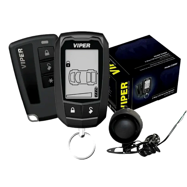 Viper 3308VR LCD  2-Way Car Security System with Battery Backup Siren