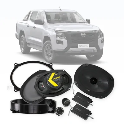 Nissan Navara D27 Kicker 6x9-Inch Front Speaker Upgrade Bundle 2025-Onwards