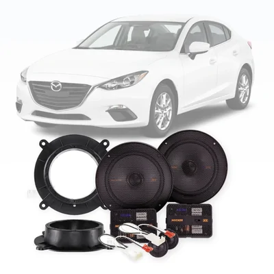 Mazda 3 Axela BM Kicker 6.5-Inch Front Speaker Upgrade Bundle 2013-2016