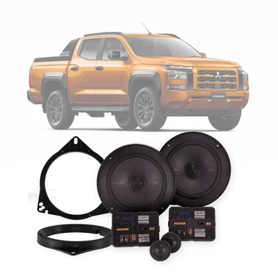 Mitsubishi Triton MV Kicker 6.5-Inch Front Speaker Upgrade Bundle 2024-Onwards