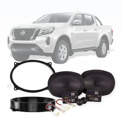 Nissan Navara D23 Kicker 6x9-Inch Front Speaker Upgrade Bundle 2019-Onwards