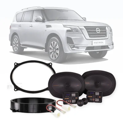 Nissan Patrol Y62 Kicker 6x9-Inch Front Speaker Upgrade Bundle 2013-Onwards