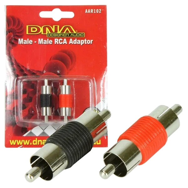 DNA Audio AAR102 Male To Male RCA Joiners - 2 Pack