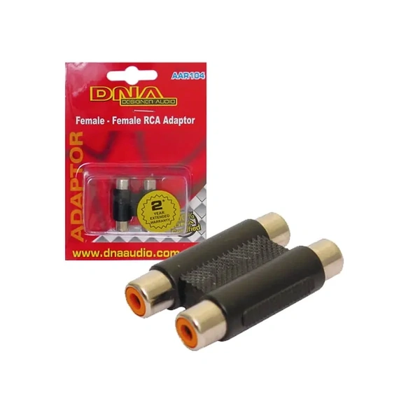 DNA Audio AAR104 2 RCA Female To 2 RCA Female Audio Adaptor - 1 Pack