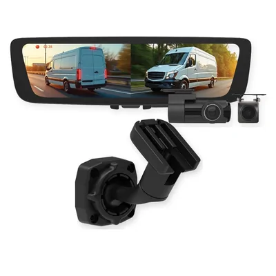Aerpro Digital E-Mirror AEM2R Fits Renault Master 2011-2019 (X62 Series) with AEMB12 Mounting Bracket, Front & Rear DVR Cameras