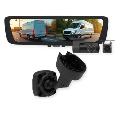 Aerpro Digital E-Mirror AEM2R Fits Fiat Ducato 2014-2021 with AEMB3B Mounting Bracket, Front & Rear DVR Cameras