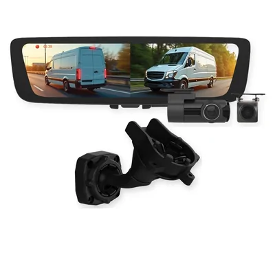 Aerpro Digital E-Mirror AEM2R Fits Jeep Grand Cherokee 2013-2024 with AEMB53 Mounting Bracket, Front & Rear DVR Cameras