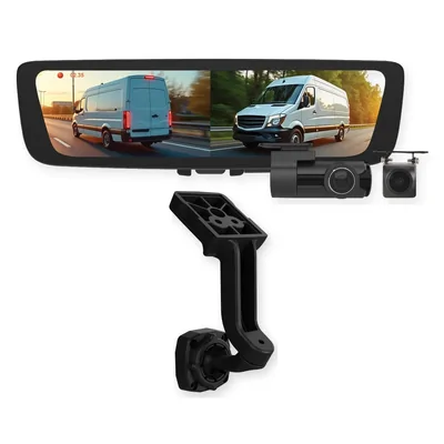 Aerpro Digital E-Mirror AEM2R Fits Toyota Landcruiser 1984-2022 (70 Series) with AEMB80 Mounting Bracket, Front & Rear DVR Cameras