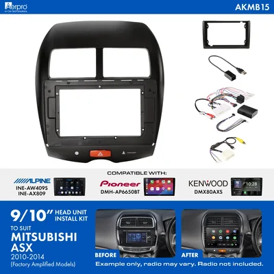 Aerpro AKMB15 Install kit to suit 9/10 inch to suit Mitsubishi asx rockford 2010-2013