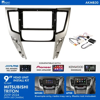 Aerpro AKMB30 9 Inch install kit to suit Mitsubishi triton 2019-2024